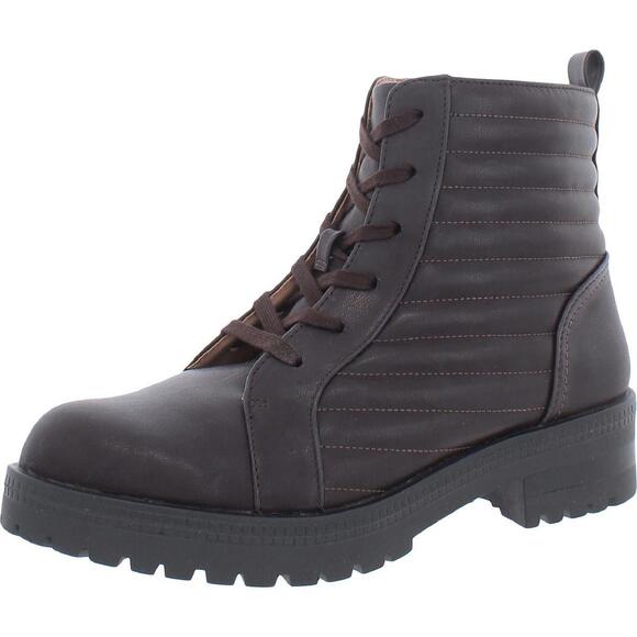 LifeStride Womens Stormy Faux Leather Riding Mid-Calf Boots 8.5 Wide - Picture 1 of 3